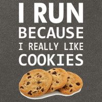 I Run Because I Really Like Cookies Cotton Canvas Backpack