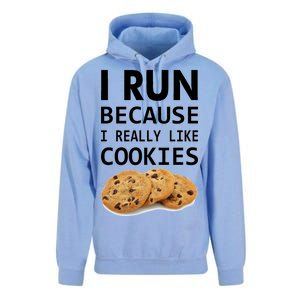 I Run Because I Really Like Cookies Unisex Surf Hoodie