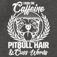 I Run On Caffeine Pitbull Hair And Cuss Words Vector Backpack