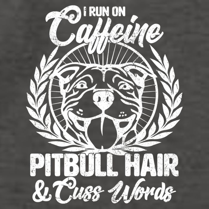 I Run On Caffeine Pitbull Hair And Cuss Words Vector Backpack