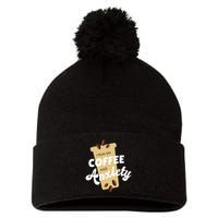 I Run On Coffee And Anxiety Pom Pom 12in Knit Beanie