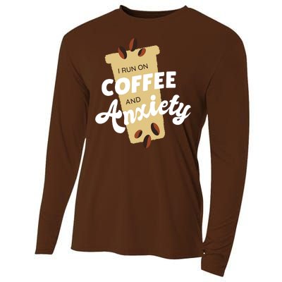 I Run On Coffee And Anxiety Cooling Performance Long Sleeve Crew