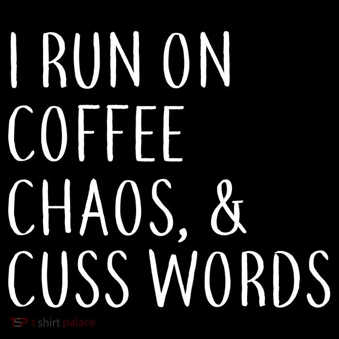I Run On Coffee Chaos, & Cuss Words High Crown Mesh Back Trucker Hat
