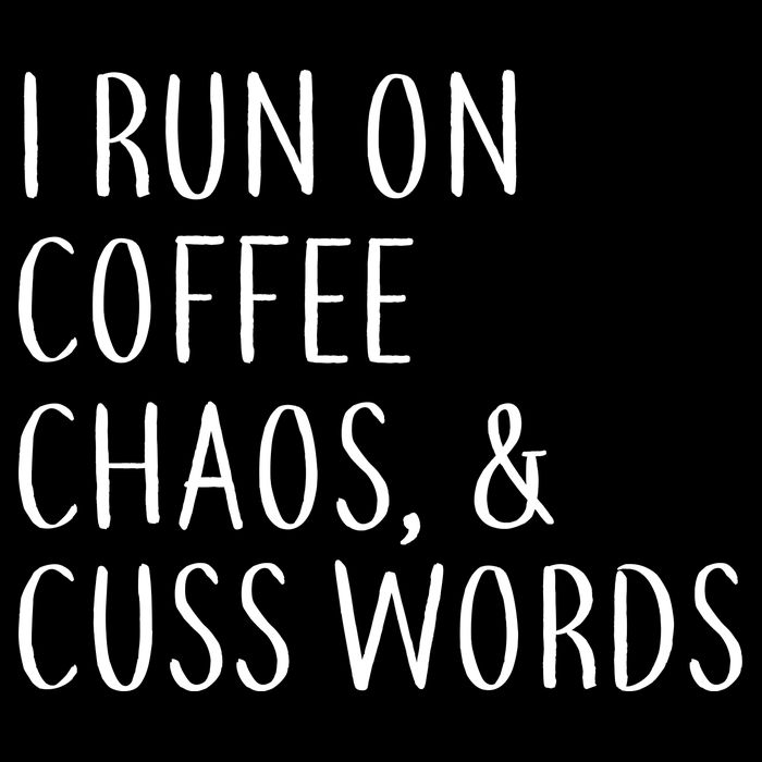I Run On Coffee Chaos, & Cuss Words Impact Tech Backpack