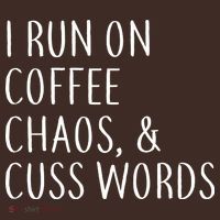 I Run On Coffee Chaos, & Cuss Words Short Acrylic Beanie
