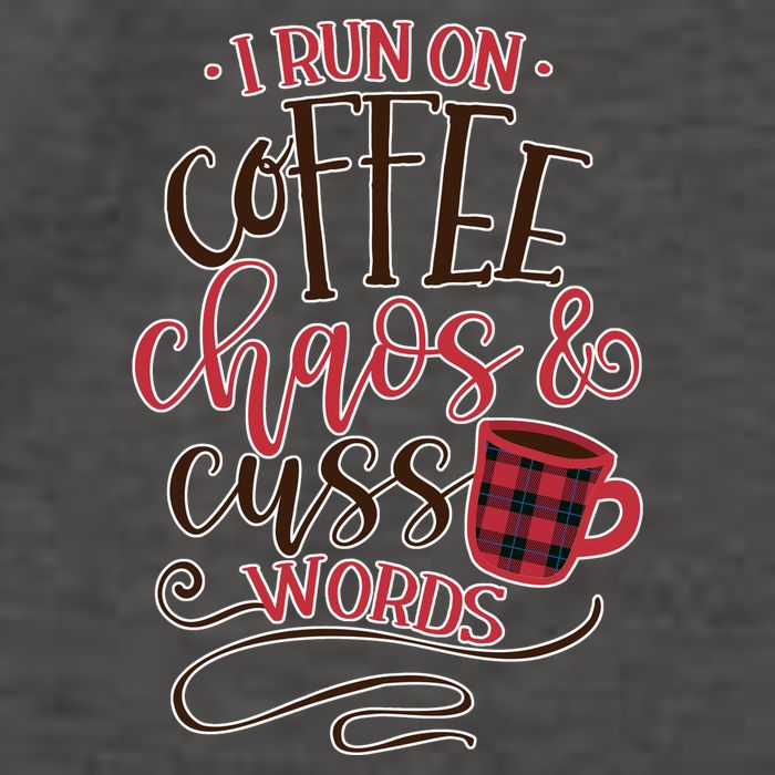 I Run On Coffee Chaos And Cuss Words Vector Backpack