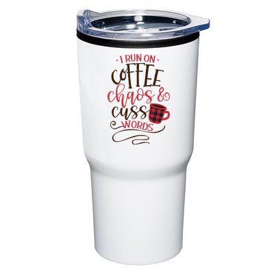 I Run On Coffee Chaos And Cuss Words Tumbler