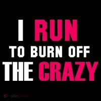 I Run To Burn Off The Crazy Drawstring Bag