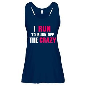 I Run To Burn Off The Crazy Ladies Essential Flowy Tank