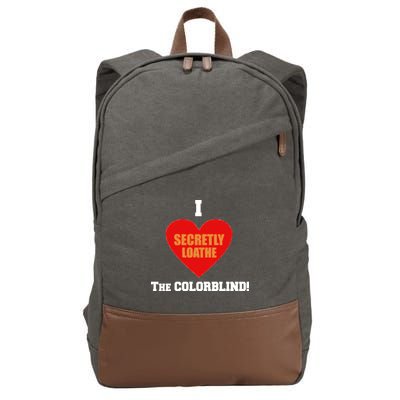I Secretly Loathe Colorblind Cotton Canvas Backpack