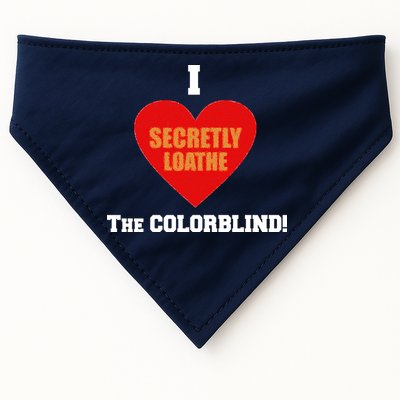 I Secretly Loathe Colorblind USA-Made Doggie Bandana