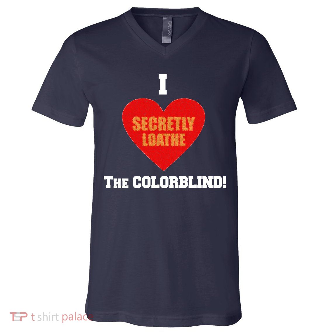 I Secretly Loathe Colorblind V-Neck T-Shirt