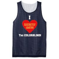 I Secretly Loathe Colorblind Mesh Reversible Basketball Jersey Tank