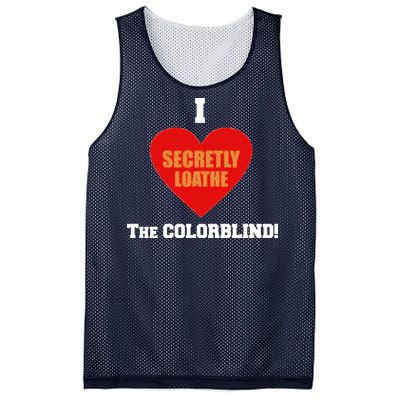 I Secretly Loathe Colorblind Mesh Reversible Basketball Jersey Tank