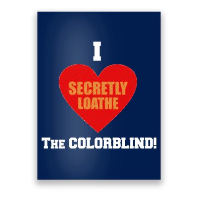I Secretly Loathe Colorblind Poster