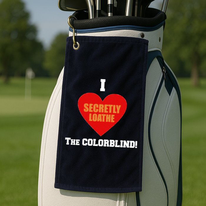 I Secretly Loathe Colorblind Golf Towel