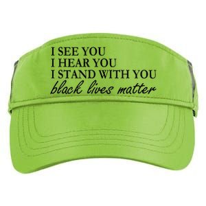 I See Hear Stand With You Black Lives Matter Adult Drive Performance Visor