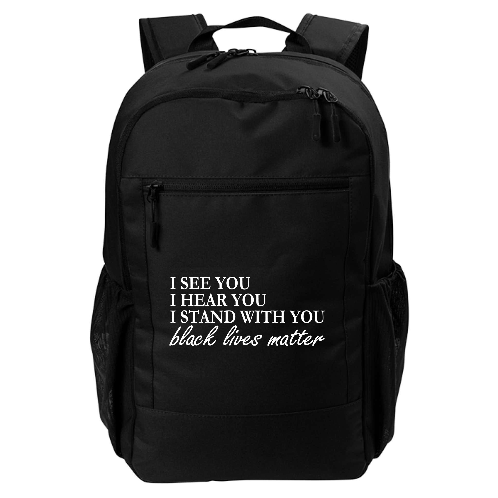 I See Hear Stand With You Black Lives Matter Backpack