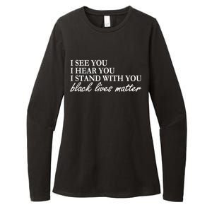 I See Hear Stand With You Black Lives Matter Womens CVC Long Sleeve Shirt