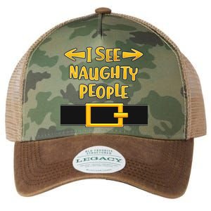 I See Naughty People Santa Or Elf Top Costume Legacy Tie Dye Trucker Hat