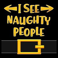 I See Naughty People Santa Or Elf Top Costume Drawstring Bag