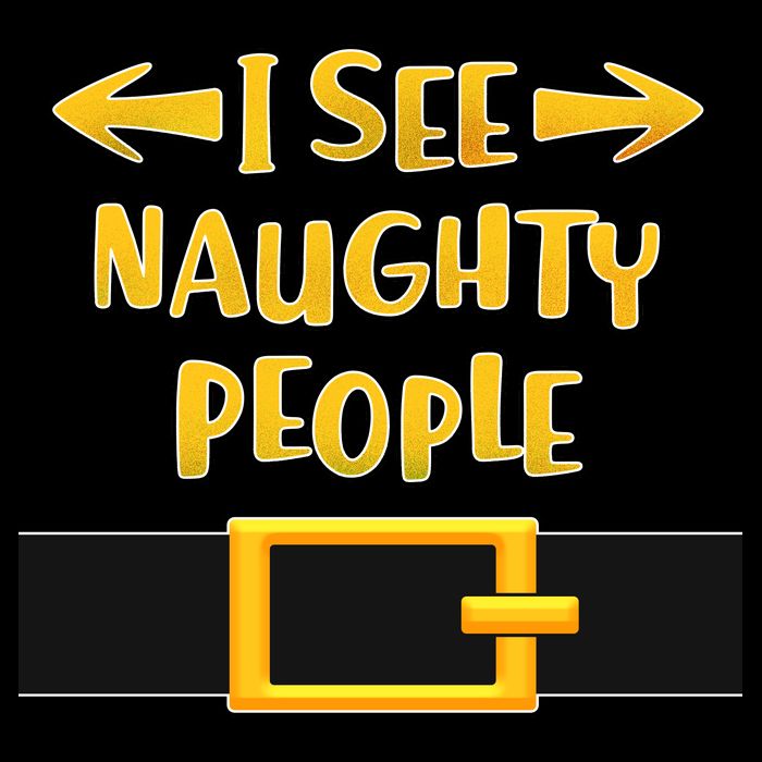 I See Naughty People Santa Or Elf Top Costume Drawstring Bag