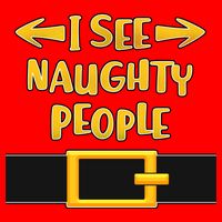 I See Naughty People Santa Or Elf Top Costume Tall T-Shirt