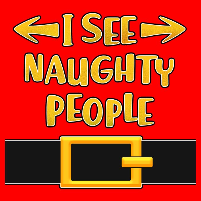 I See Naughty People Santa Or Elf Top Costume Tall T-Shirt