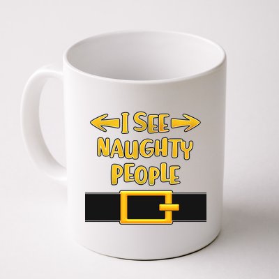 I See Naughty People Santa Or Elf Top Costume Coffee Mug