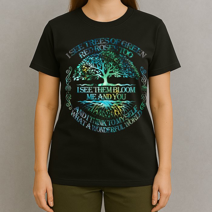 I See Trees Of Green Red Roses Too Hippie T-Shirt