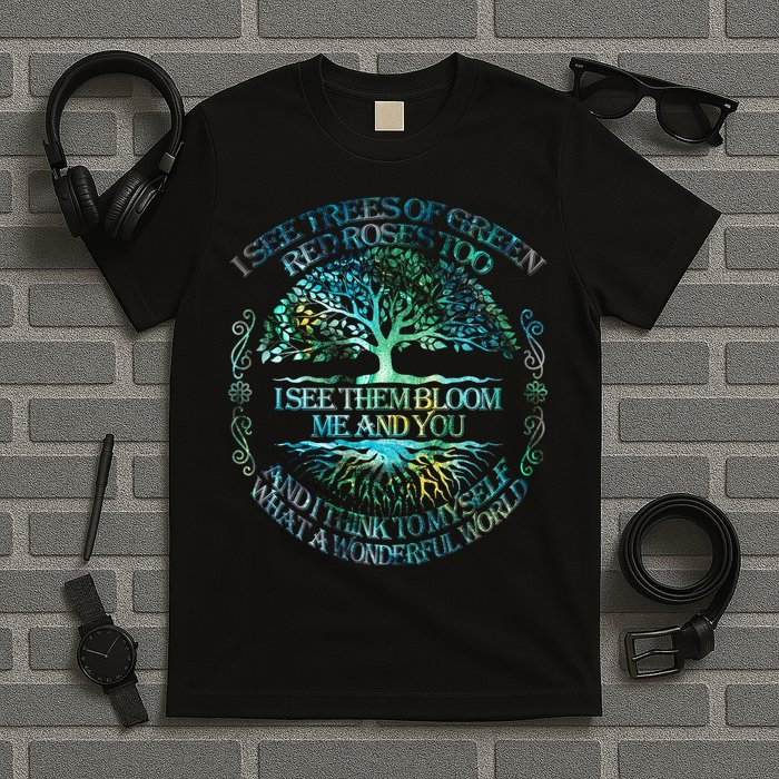 I See Trees Of Green Red Roses Too Hippie T-Shirt