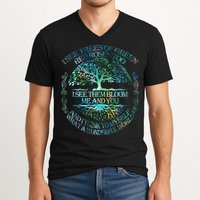 I See Trees Of Green Red Roses Too Hippie V-Neck T-Shirt