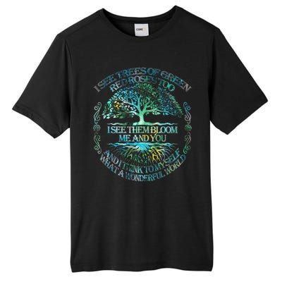 I See Trees Of Green Red Roses Too Hippie Tall Fusion ChromaSoft Performance T-Shirt