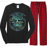 I See Trees Of Green Red Roses Too Hippie Long Sleeve Pajama Set