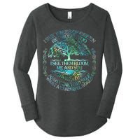 I See Trees Of Green Red Roses Too Hippie Women's Perfect Tri Tunic Long Sleeve Shirt