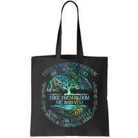 I See Trees Of Green Red Roses Too Hippie Tote Bag