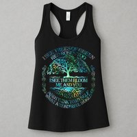 I See Trees Of Green Red Roses Too Hippie Womens Tank Top