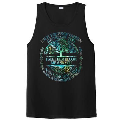 I See Trees Of Green Red Roses Too Hippie PosiCharge Competitor Tank