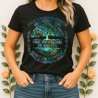 I See Trees Of Green Red Roses Too Hippie Womens T-Shirt