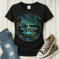 I See Trees Of Green Red Roses Too Hippie Womens T-Shirt