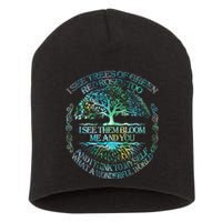 I See Trees Of Green Red Roses Too Hippie Short Acrylic Beanie