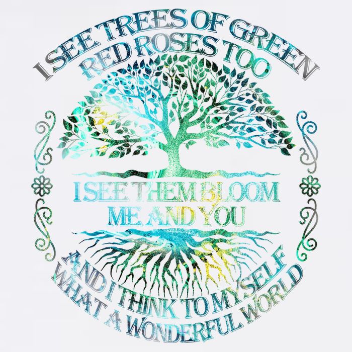 I See Trees Of Green Red Roses Too Hippie Garment-Dyed Sweatshirt