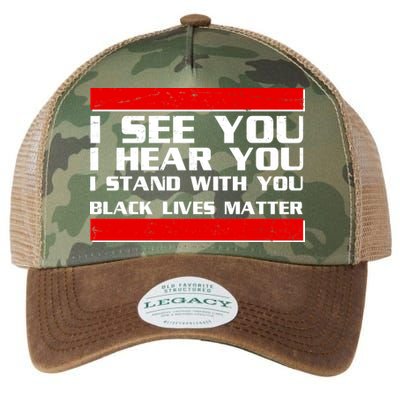 I See You Hear You Stand With You Black Lives Matter Legacy Tie Dye Trucker Hat