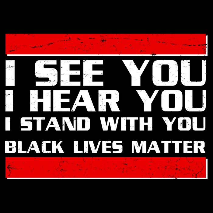 I See You Hear You Stand With You Black Lives Matter 16 in Basic Backpack