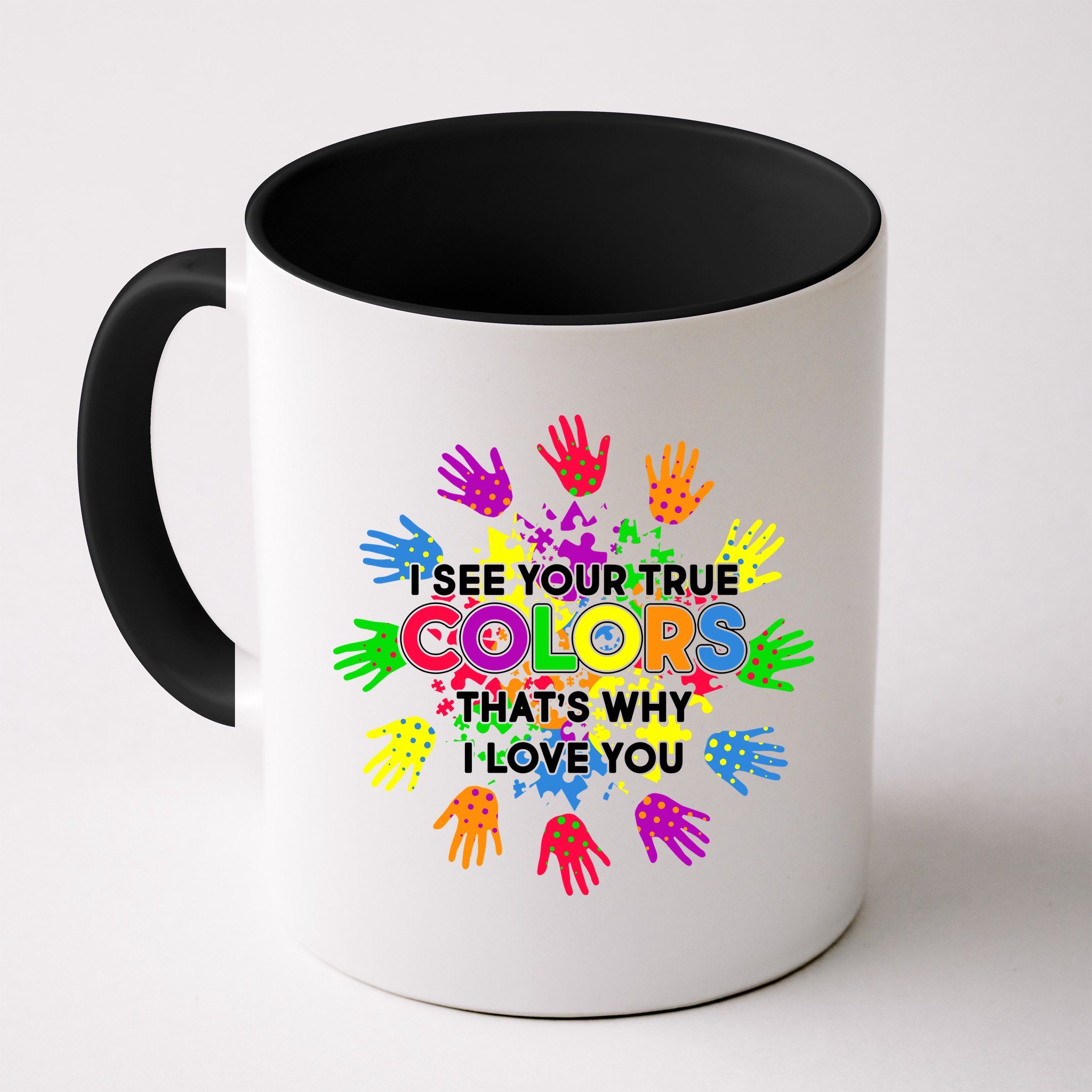 I See Your True Colors Autism Mug