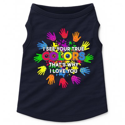I See Your True Colors Autism Doggie Tank