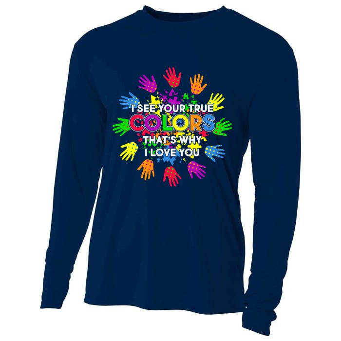 I See Your True Colors Autism Cooling Performance Long Sleeve Crew