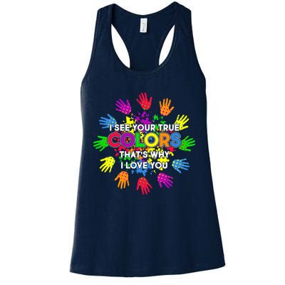 I See Your True Colors Autism Womens Tank Top