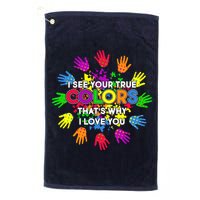 I See Your True Colors Autism Golf Towel
