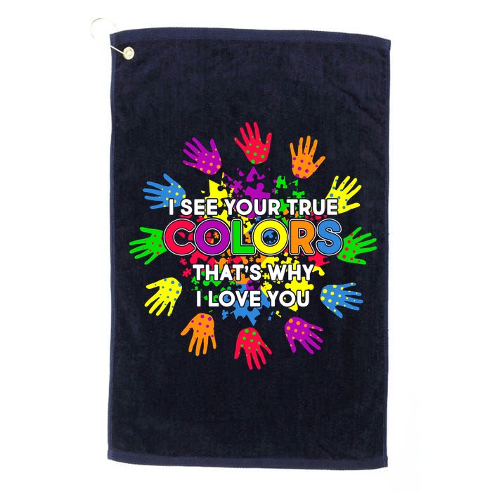 I See Your True Colors Autism Golf Towel